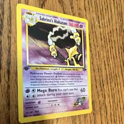 *AUTHENTICATED* Pokemon Sabrina's Alakazam Gym Challenge 1st Edition Holo Rare - Image 2