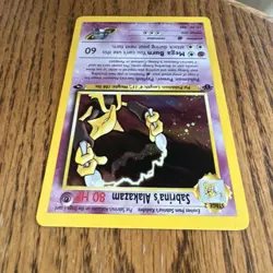 *AUTHENTICATED* Pokemon Sabrina's Alakazam Gym Challenge 1st Edition Holo Rare - Image 3
