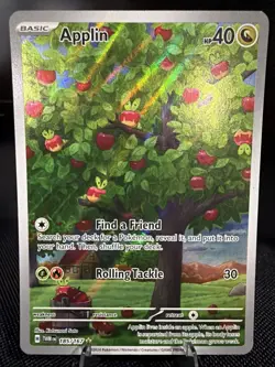 Pokemon Applin 185/167 Sv06: Twilight Masquerade Holo Illustration Rare Full Art - Image 1