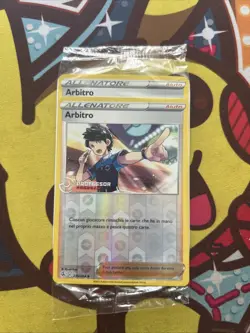 Pokemon ITALIAN Arbitro Judge 235/264 - Sealed Pack 2 Promo - Stamped Professor - Image 1