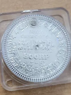 1997 Charizard NO.006 Pokemon Japanese Silver Medal Battle Coin In Case - Image 4