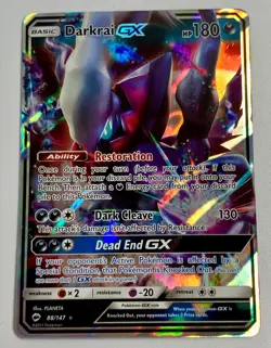 Darkrai GX 88/147 Full Art Holo Ultra Rare SM Burning Shadows 2017 Pokemon - Image 1