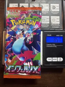 Heavy 8.57g Pokemon Sealed Inferno X Japanese Booster Pack - Image 1
