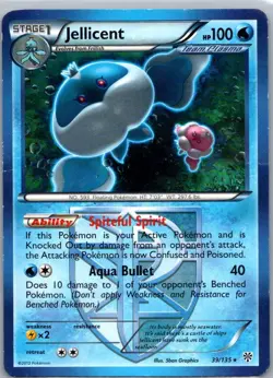 Pokemon TCG Jellicent 39/135 Plasma Storm D - Image 1