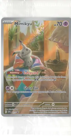 Pokemon Paldean Fates Shiny Mimikyu Art Rare Promo Card (SVP075) - New & Sealed - Image 1