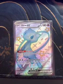 Pokemon TCG Mew EX 216/091 Paldean Fates Full Art Shiny Ultra Rare - Image 1