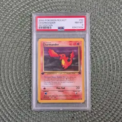 Charmander - 2000 Pokemon Rocket 1st Edition - #50 PSA 8 Near Mint-Mint - Image 1