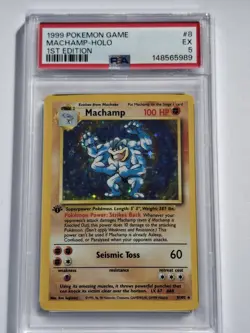 Pokemon Machamp Deck Exclusives Holo Rare 1st Edition PSA 5, #8 - Image 1
