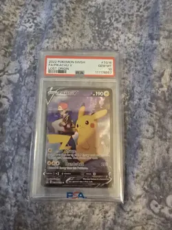 Pokemon Pikachu v TG16/TG30 Trainer Gallery Lost Origin Gem Mint PSA 10 - Image 1