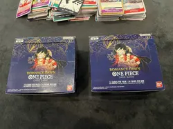 One Piece OP-01 Romance Dawn Konvolut + 2x empty Display Boxen (Blue Bottom) - Image 4