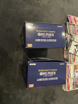 One Piece OP-01 Romance Dawn Konvolut + 2x empty Display Boxen (Blue Bottom) - Image 5