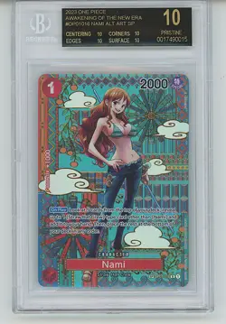 BGS 10 Black Label OP05 Nami SP AWAKENING OF NEW ERA One Piece Card English - Image 1