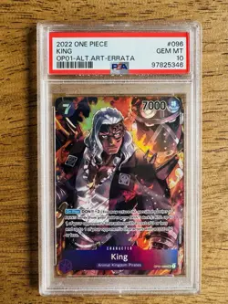 King 2022 One Piece #OP01-096 SR ALT ART ERRATA 💎PSA10💎 - Image 1