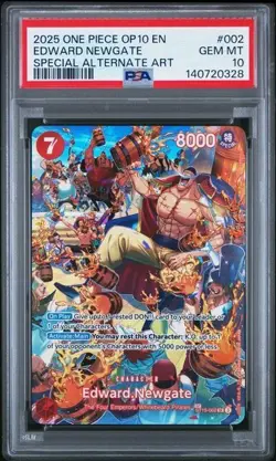 2025 One Piece OP10 EN Edward Newgate PSA 10 GEM Special Alt Art FULL ART #002 - Image 1