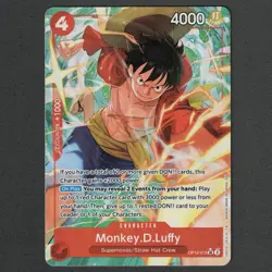 Monkey D Luffy OP12-015 SR Alternate Art English One Piece Card Game M/NM - Image 1