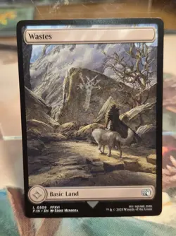 309 Wastes Colorless (Full Art) Final Fantasy NM MTG Card Basic Land FIN - Image 1