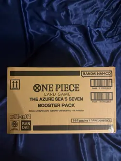 One Piece The Azure Sea's Seven OP-14-EB04 Sleeved Booster Case 144 Packs Sealed - Image 3