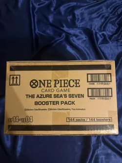 One Piece The Azure Sea's Seven OP-14-EB04 Sleeved Booster Case 144 Packs Sealed - Image 4
