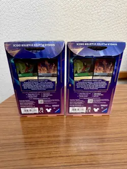 Disney Lorcana Shimmering Skies Emerald & Steel Starter Deck x 2 Scar & Kronk. - Image 2