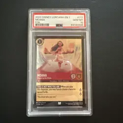 2023 Disney Lorcana TCG Moana Chosen by the Ocean #117 FOIL PSA 10 GEM MINT - Image 1