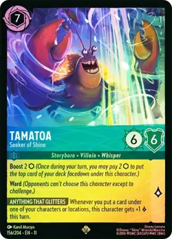 Cold Foil TAMATOA SEEKER OF SHINE 1x Rare Disney Lorcana NM - Image 1