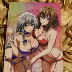 Venelana Gremory X Grayfia Lucifuge HIGH SCHOOL DxD Ring Anime Waifu Sexy Card - Image 1