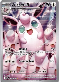 Pokemon Wigglytuff 105/094 Phantasmal Flames Illustration Rare NM - Image 1