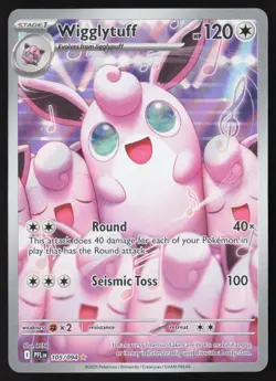 Wigglytuff - 105/094 - Illustration Rare - Phantasmal Flames - Pokemon - NM/M - Image 1