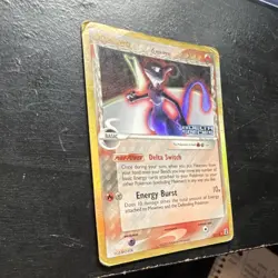 Pokemon Mewtwo EX Delta Species 12/113 Holo Rare Basic 70HP Energy Burst Card - Image 3