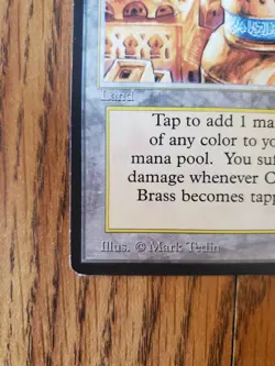 Magic The Gathering ARABIAN NIGHTS CITY OF BRASS Land Card Lightly Played - Image 3