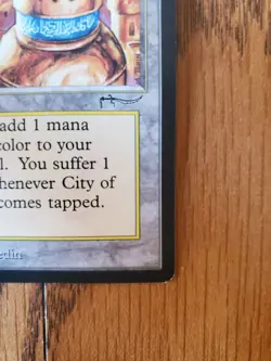 Magic The Gathering ARABIAN NIGHTS CITY OF BRASS Land Card Lightly Played - Image 4