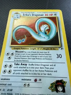 Pokemon TCG Erika's Dragonair Gym Heroes Holo Card - Image 2