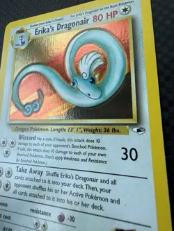 Pokemon TCG Erika's Dragonair Gym Heroes Holo Card - Image 3