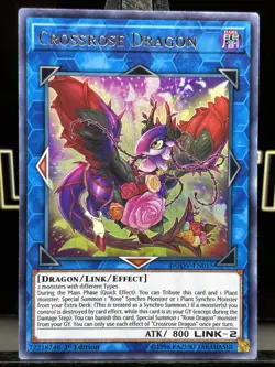Yu-Gi-Oh Card - DUOV-EN015 - CROSSROSE DRAGON (ultra rare holo) - NM/Mint - Image 3