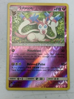 Sylveon 155/236 SM Cosmic Eclipse Reverse Holo Card NM Pack Fresh - Image 1