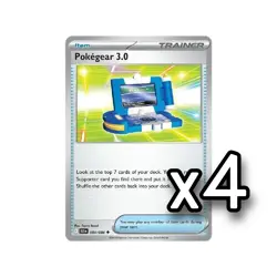 4x Pokegear 3.0 084/086 Black Bolt English Pokemon Card Non Foil x4 - Image 1