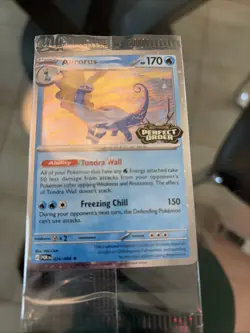 Aurorus Promo Card Cosmo Holo Pokemon Perfect Order Stamped 024/088 Barnes Noble - Image 1