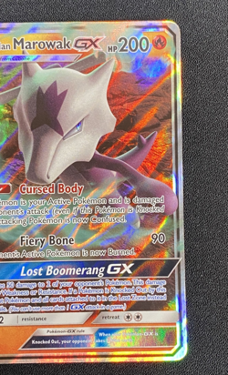 Alolan Marowak GX Black Star Promo Rare Holo Card SM187 Pokemon TCG Sun & Moon - Image 5