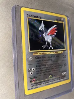 Skarmory 13/111 - Neo Genesis - Holo Foil Pokemon TCG Card WoTC (Swirl) -LP - Image 2