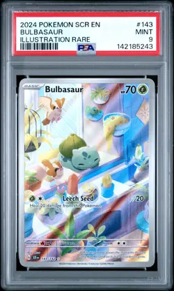 Bulbasaur 143/142 PSA 9 Stellar Crown Illustration Rare Pokemon Card Game - Image 1