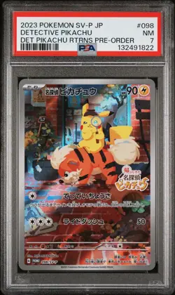 Detective Pikachu 098/SV-P PSA 7 Pre-Order Promo Japanese Pokemon Card Game - Image 1