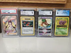 Lot of 4 Graded Pokemon Cards - Image 1