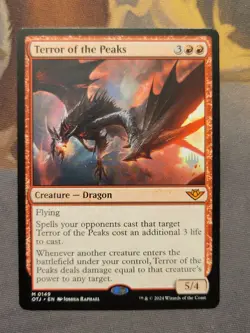 1x Terror of the Peaks - Promo Pack: Outlaws of Thunder Junction Mythic MTG NM - Image 1