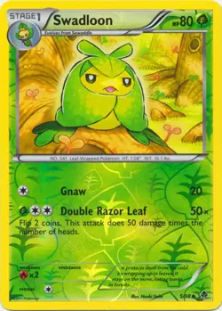 Swadloon 5/98 Reverse Holo Emerging Powers Pokemon Card NM - Image 1