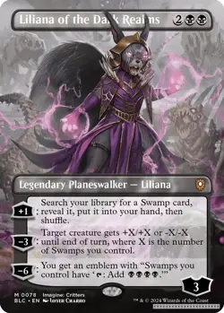 Liliana of the Dark Realms (Borderless) [BLC - 78] - NM [Foil] TCG MTG - Image 1
