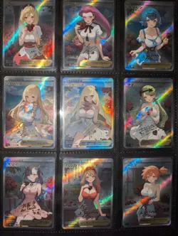 Misty Valentines CUSTOM Waifu Holo Textured Full Art Trainer Card Pokemon - Image 3