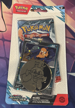 Pokemon Journey Together Booster +SCRAGGY PROMO Checklane Blister SEALED NEW - Image 1