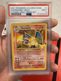 PSA 9 Pokemon Charizard 4/102 Celebrations Classic Collection - Image 1