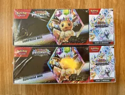 LOT OF 2 Pokemon TCG Prismatic Evolutions Sam’s Club Surprise Box Booster Bundle - Image 1