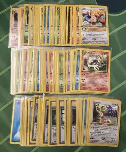 Pokemon 1st Edition Neo Genesis Non Holo Complete Set Near Mint - MINT 92 Cards - Image 1
